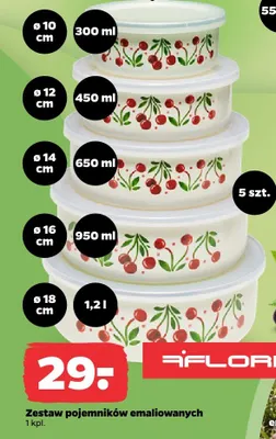 Zestaw pojemników emaliowanych Florina promocja w Netto