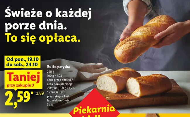 Bułka paryska Piekarnia Lidla promocja w Lidl