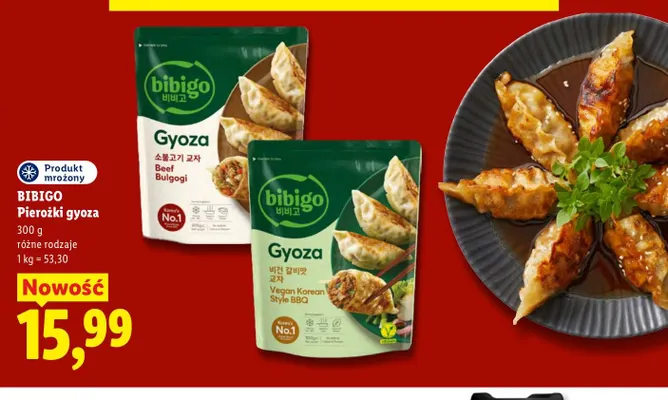 Pierożki gyoza Beef Bulgogi Bibigo promocja w Lidl