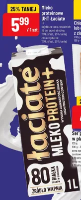 Mleko proteinowe UHT Łaciate promocja w POLOmarket