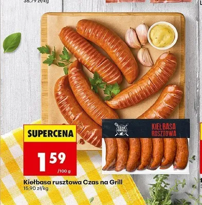 Kiełbasa rusztowa Czas na Grill promocja w Biedronka