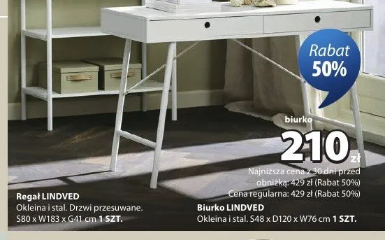 Biurko LINDVED promocja w Jysk