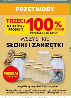 Słoiki i zakrętki promocja w Kaufland