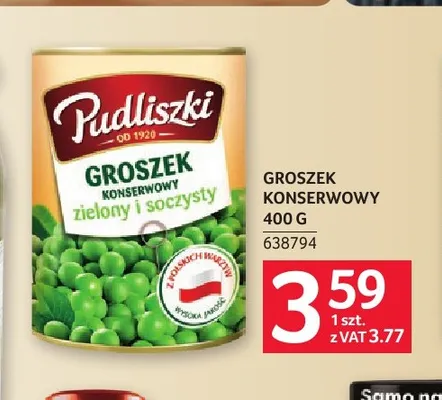 Groszek konserwowy Pudliszki promocja w Selgros