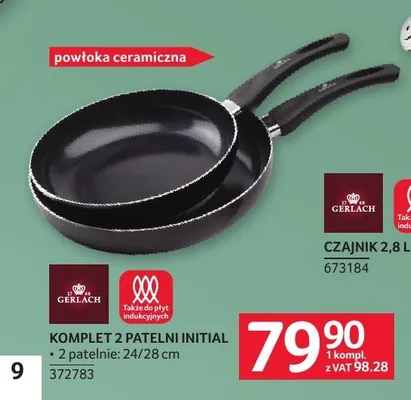 Komplet 2 patelni INITIAL GERLACH promocja w Selgros