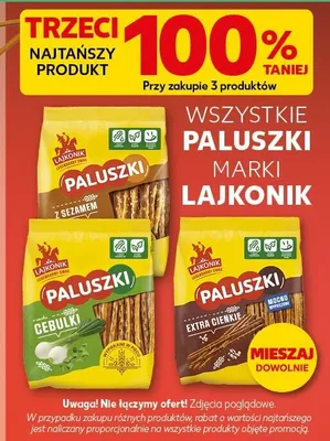 Paluszki marki Lajkonik promocja w Kaufland