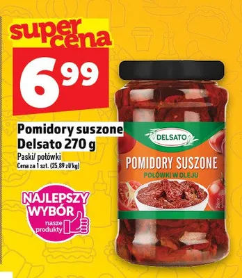 Pomidory suszone połówki w oleju Delsato promocja w TOPAZ