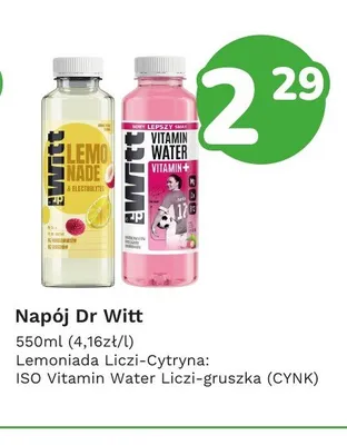 Napój Dr Witt ISO Vitamin Water Liczi-gruszka promocja w Limonka