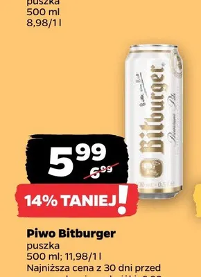 Piwo Bitburger promocja w Netto