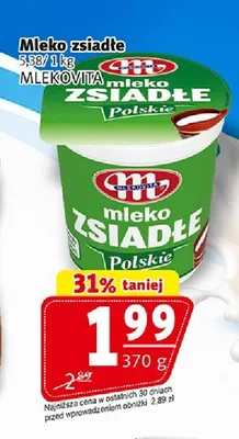 Mleko zsiadłe Mlekovita Polskie promocja w Prim Market