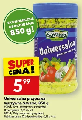 Uniwersalna przyprawa warzywna Savarro, 850g promocja w Twój Market