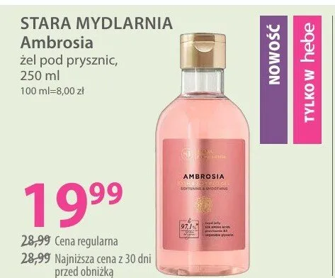 Żel pod prysznic Ambrosia promocja w Hebe