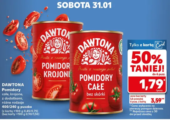 Pomidory krojone promocja w Kaufland