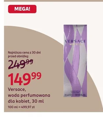 Woda perfumowana Versace dla kobiet promocja w Rossmann