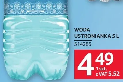 Woda Ustronianka 5l 514285 promocja w Selgros