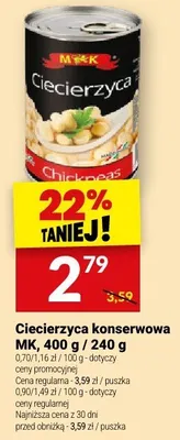 Ciecierzyca konserwowa promocja w Twój Market