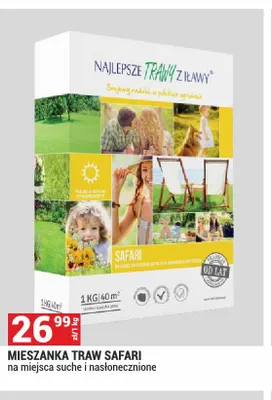 Mieszanka traw Safari Najlepsze Trawy z Iławy promocja w Merkury Market
