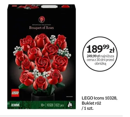 Klocki Icons 10328, Bukiet róż promocja w Empik