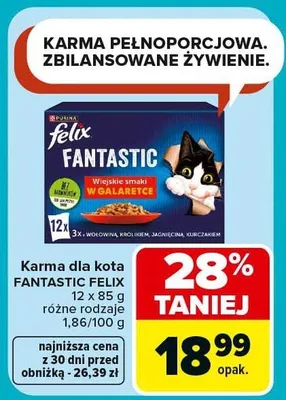 Karma dla kota różne rodzaje promocja w Carrefour Market