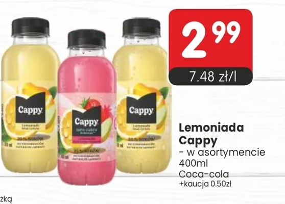 Lemoniada Cappy Coca-Cola promocja w Market Point