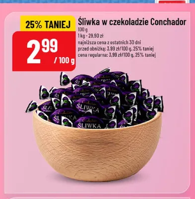 Śliwka w czekoladzie Conchador promocja w POLOmarket