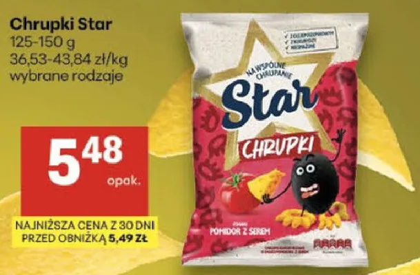 Chrupki Star wybrane rodzaje promocja w Delikatesy Centrum