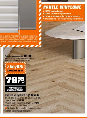 Panele winylowe Dąb Blondi promocja w OBI