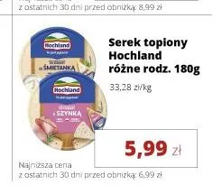 Serek topiony Hochland z szynką promocja w Torimpex Toruńska Sieć Sklepów Spożywczych