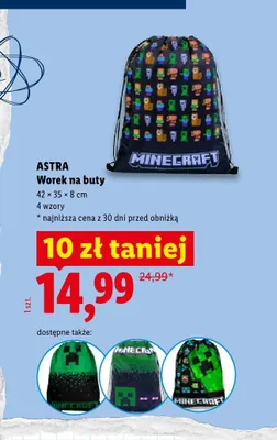 Worek na buty Astra promocja w Lidl
