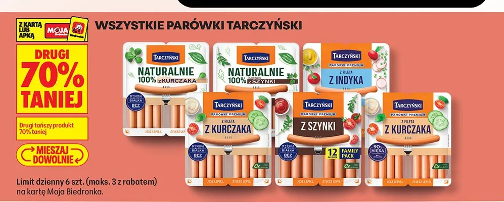 Parówki Tarczyński z fileta z indyka promocja w Biedronka