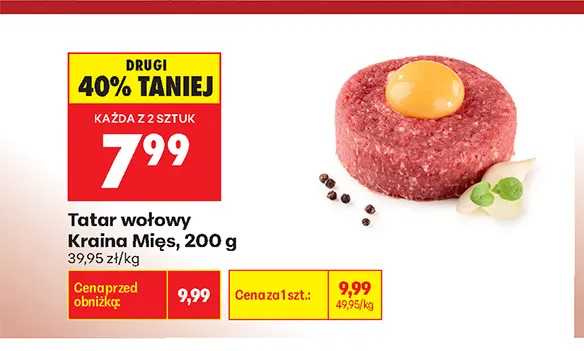 Tatar wołowy Kraina Mięs promocja w Biedronka