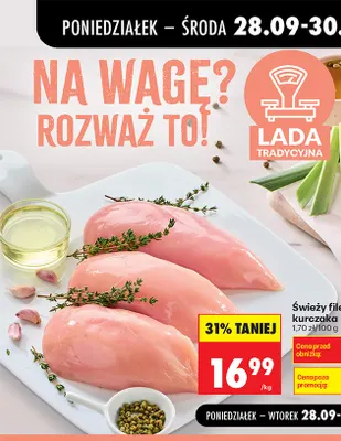 Świeży filet z piersi kurczaka promocja w Biedronka
