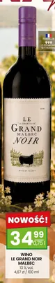 Wino czerwone Le Grand Noir Malbec promocja w Twój Market
