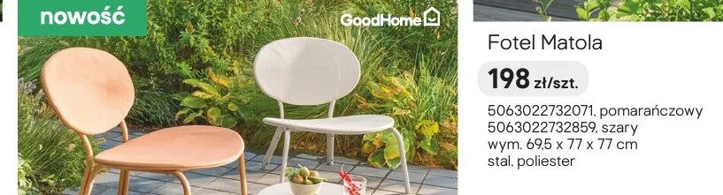 Fotel Matola szary promocja w Castorama