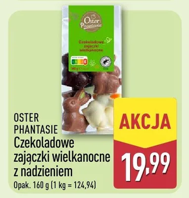 Czekoladowe zajączki wielkanocne z nadzieniem promocja w Aldi
