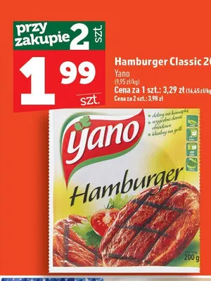 Hamburger Classic Yano promocja w TOPAZ
