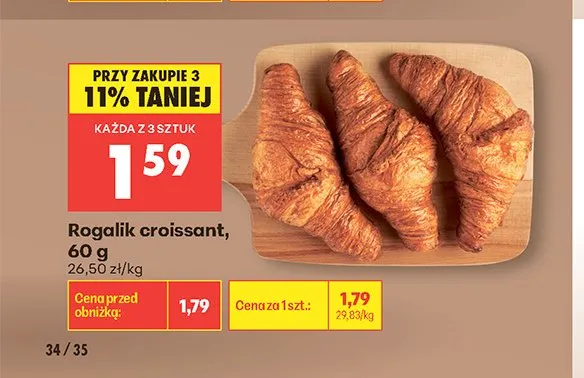 Rogalik croissant promocja w Biedronka