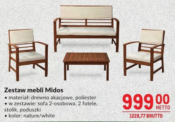 Zestaw mebli ogrodowych Midas promocja w Makro