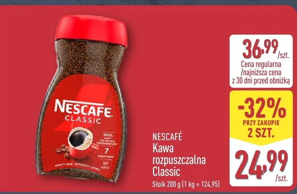 Kawa rozpuszczalna Classic promocja w Aldi