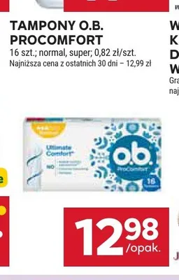 Tampony o.b. ProComfort promocja w Stokrotka