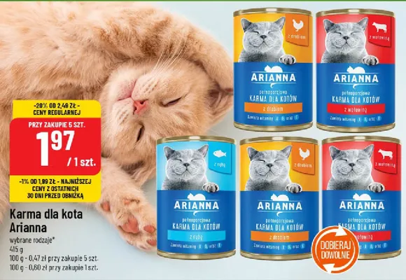 Karma dla kota z wołowiną i kurczakiem promocja w POLOmarket