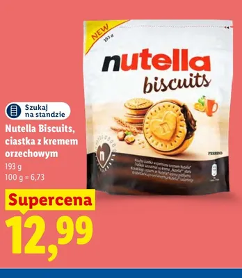 Nutella Biscuits ciastka z kremem orzechowym promocja w Lidl