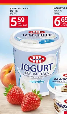 Jogurt naturalny Kuchmistrza Mlekovita 3% promocja w Selgros