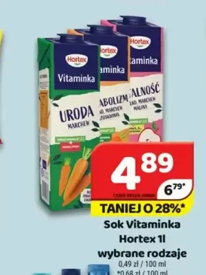 Sok Vitaminka Hortex promocja w Delfin
