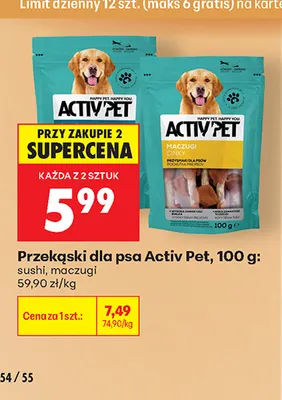 Przekąski dla psa Activ Pet sushi promocja w Biedronka
