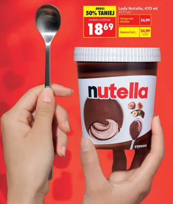 Lody Nutella promocja w Biedronka