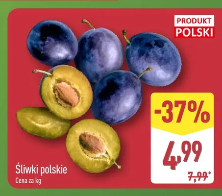 Śliwki polskie promocja w Aldi