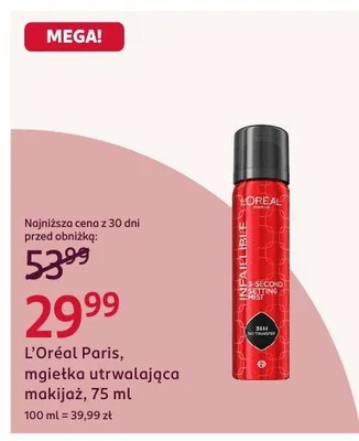Mgiełka utrwalająca makijaż promocja w Rossmann