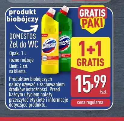 Żel do WC Domestos 2-pak promocja w Aldi