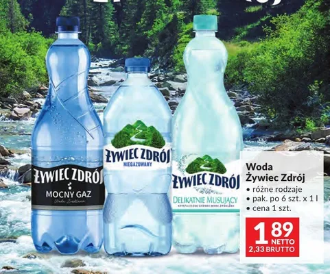 Woda Żywiec Zdrój różne rodzaje promocja w Makro